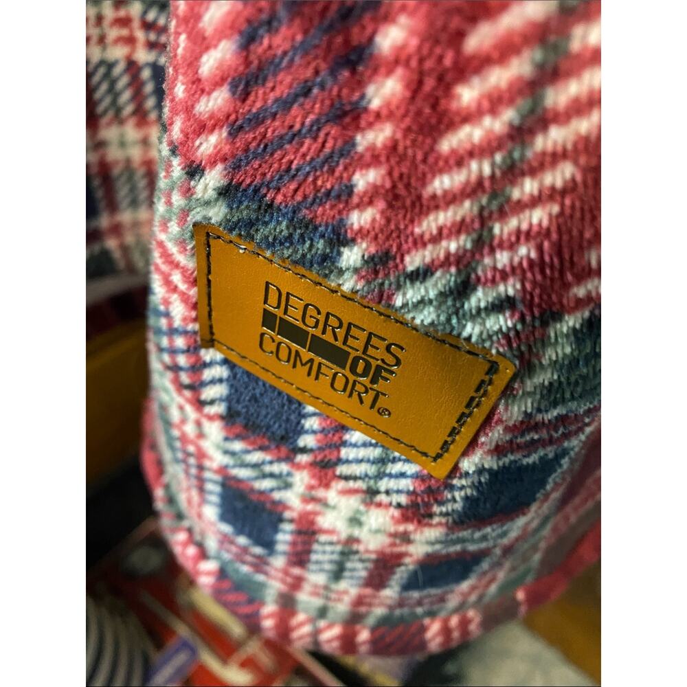 Women's Red Plaid Oversized Hooded Sweatshirt - Picture 2 of 9